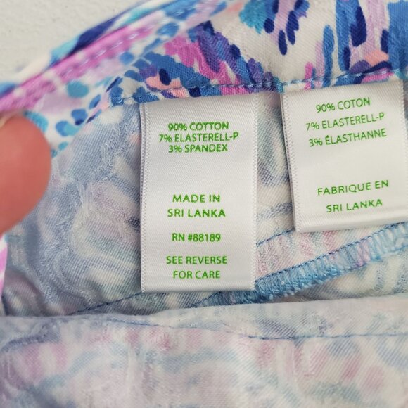 Lilly Pulitzer Womens Kelly Skinny Ankle Pant Size 00 High Tide Holy Flockamolie - Picture 4 of 10